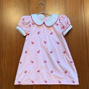 Smockingbird Toddler Candy Canes Christmas Dress